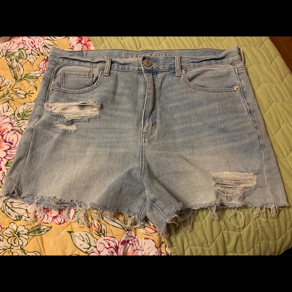 AE Distressed Mom Shorts